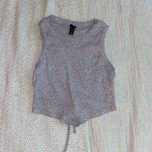Open Back Cropped Tank Top